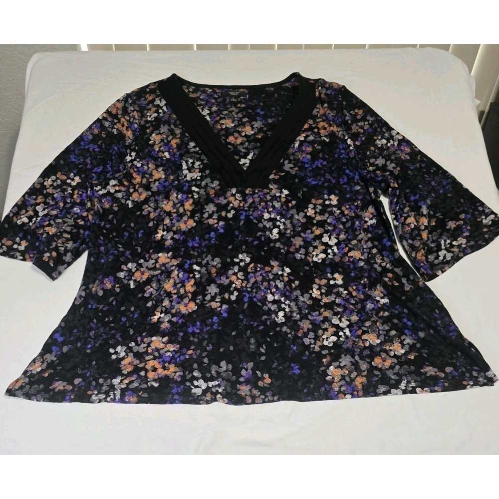 Simply Vera- Vera‎ Wang  Women's Large Blouse 3/4 Sleeves